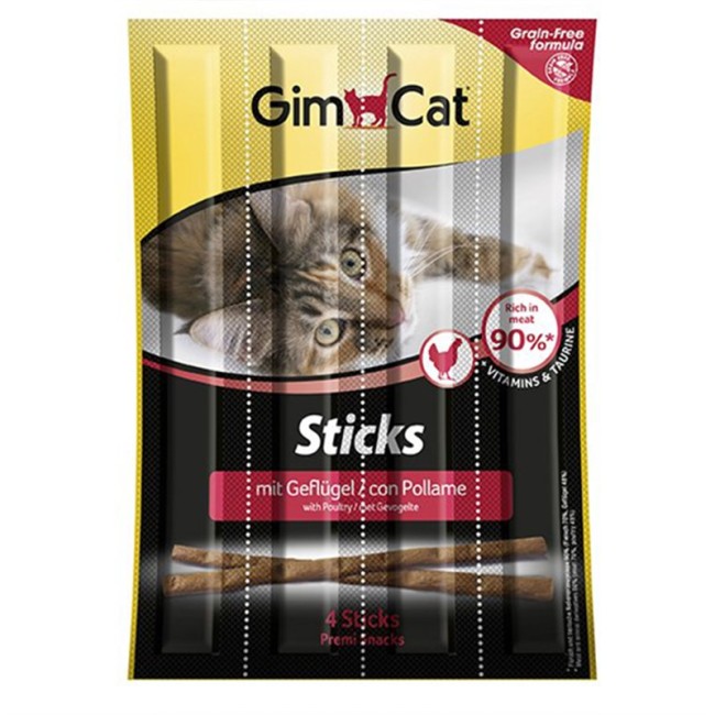 Gimcat - Gimcat Kümes Hayvanlı Sticks 4 Lü 20 Gr X 24 Adet
