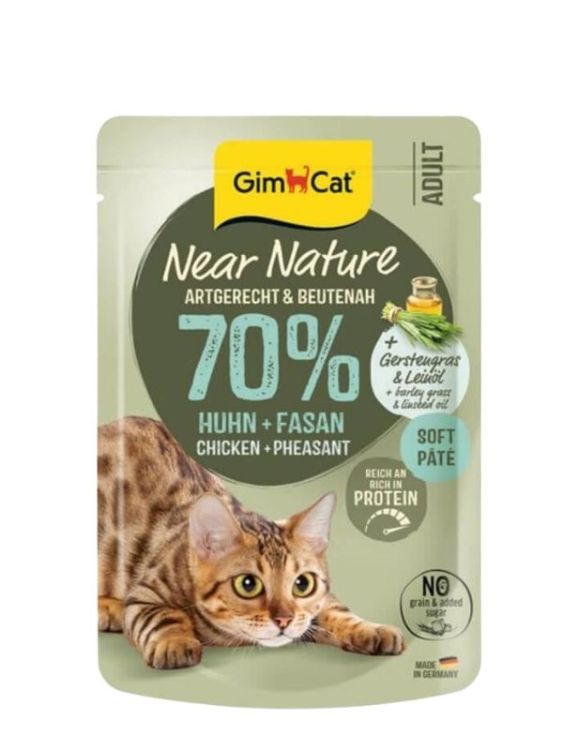 GimCat Near Nature Tavuklu & Sülün Etli Kedi Pouch Maması 85 Gr