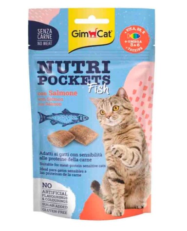 Gimcat Nutripockets Balıklı Ve Somonlu Ödül 60 Gr X 12 Adet