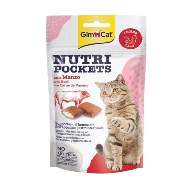 Gimcat - Gimcat Nutripockets Biftek Malt Ödül 60 Gr 
