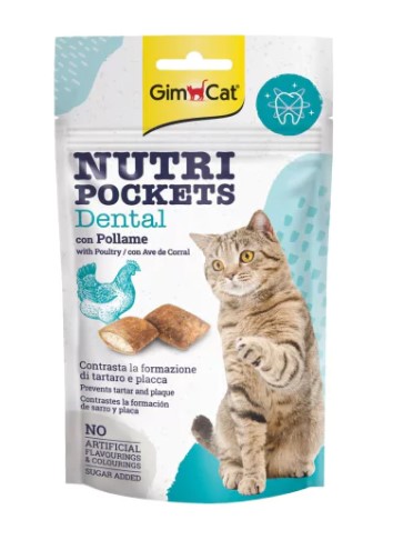 Gimcat - Gimcat Nutripockets Dental Tavuklu Ödül 60 Gr 
