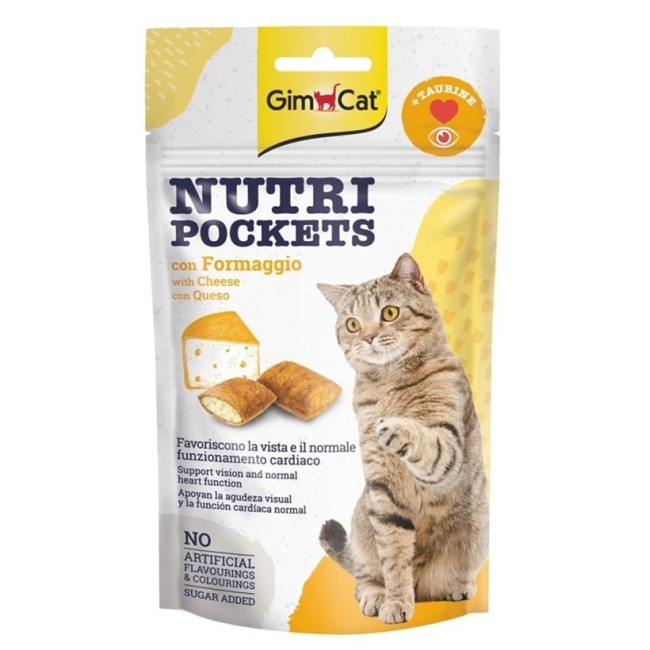 Gimcat - Gimcat Nutripockets Peynir Taurin Ödül 60 Gr X 12 Adet