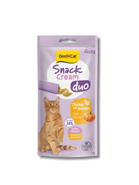 Gimcat - GimCat Snack Cream Duo Tavuklu ve Bal Kabaklı Krema Kedi Ödülü 15 g (6’lı)