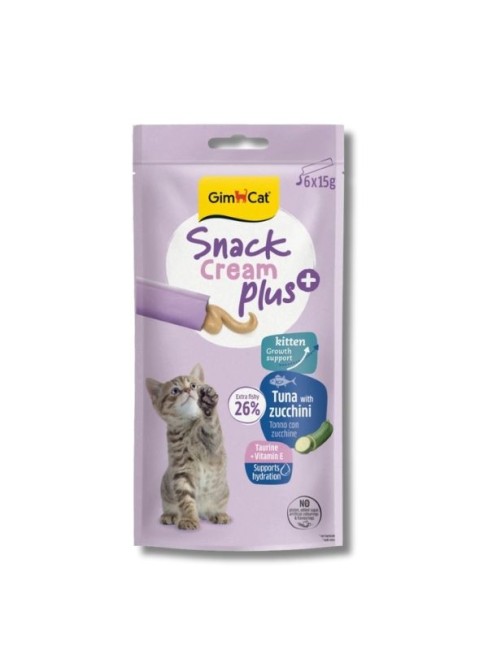 Gimcat - GimCat Snack Cream Plus Ton Balıklı ve Kabaklı Krema Yavru Kedi Ödülü 15 g (6’lı)