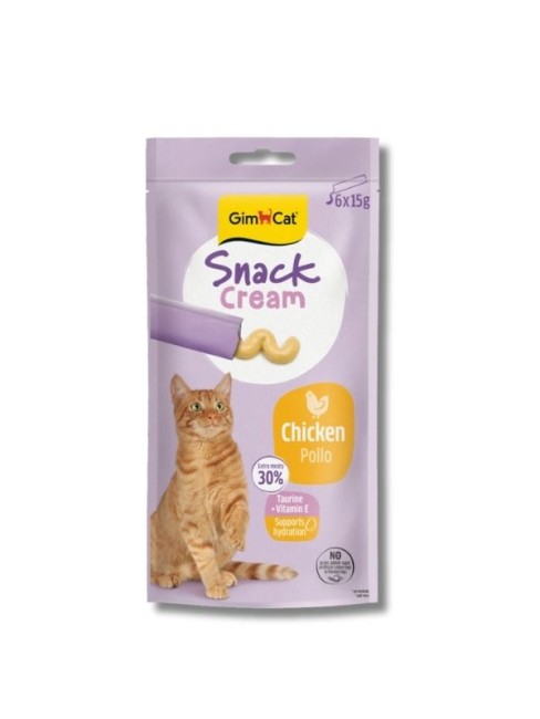 Gimcat - GimCat Snack Cream Tavuklu Krema Kedi Ödülü 15 g (6’lı)