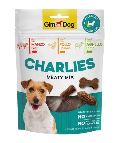 Gimdog - Gimdog Charlies Meaty Mix Sığır Tavuk Ve Kuzulu Şekersiz Köpek Ödülü 70gr