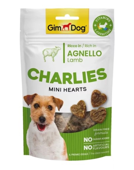 Gimdog - Gimdog Charlies Mini Hearts Kuzu Etli Tahılsız Ve Şekersiz Köpek Ödül Maması 70gr
