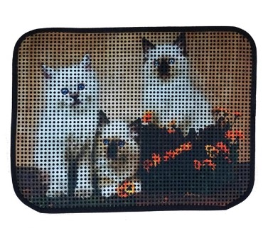 Glipet - Glipet Desenli Elekli Kedi Paspası