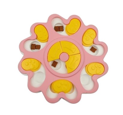 Glipet - Glipet Papatya Şekilli Kedi Ve Köpek Bulmaca Mama Kabı