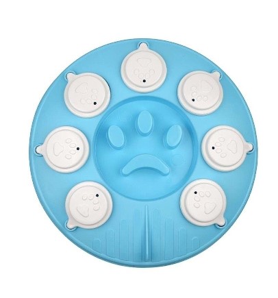 Glipet - Glipet Yuvarlak Şekilli Kedi Ve Köpek Bulmaca Mama Kabı