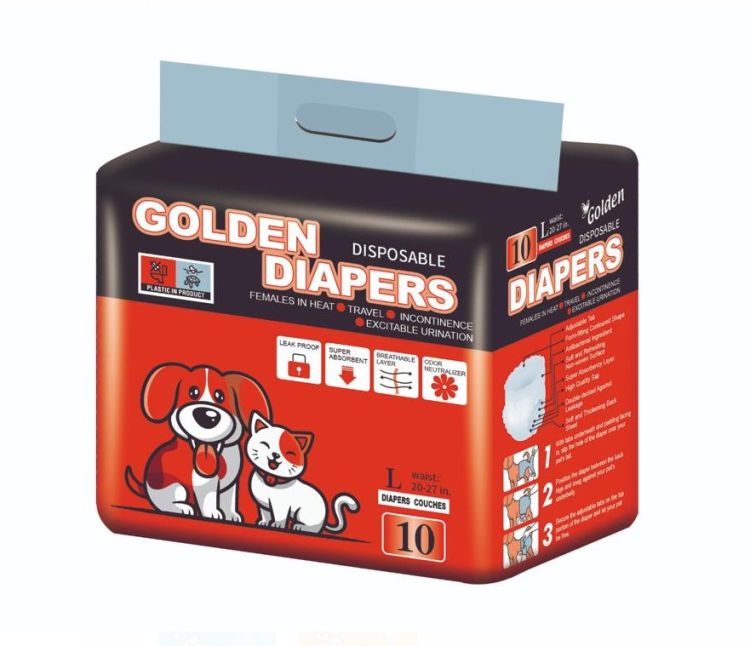 Golden Diapers Köpek Bezi L Beden 10 Lu