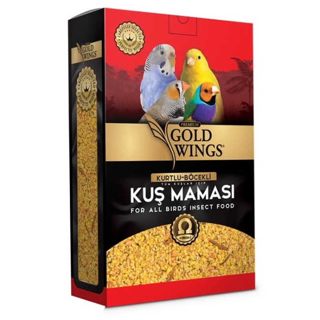 Gold Wings - Gwp Premium Kurtlu Böcekli Kuş Maması 1 Kg