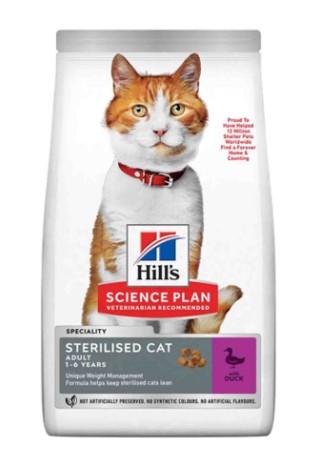 Hills - Hills Sterilised Ördekli Kısır Kedi Maması 10 Kg