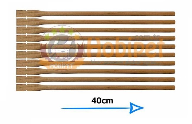 Hobi - Hobi Tahta Tünek 40 Cm X 10 Adet