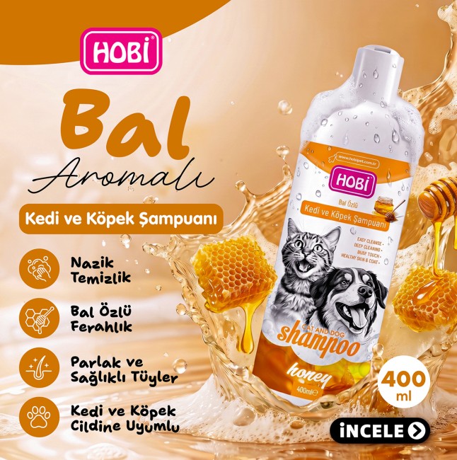 Hobi - Hobi Bal Özlü Kedi ve Köpek Şampuanı 400ml