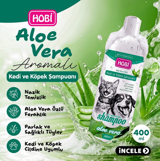 Hobi - Hobi Aloe Vera Özlü Kedi ve Köpek Şampuanı 400ml