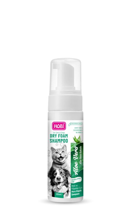 Hobi Aloe Vera Özlü Kedi ve Köpekler İçin Köpük Şampuan 200ml