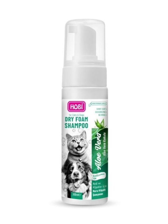 Hobi Aloe Vera Özlü Kedi ve Köpekler İçin Köpük Şampuan 200ml