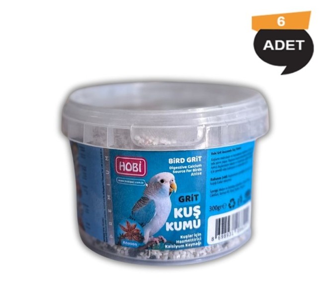 Hobi - Hobi Anasonlu Grit Kuş Kumu 300 Gr X 6 Adet