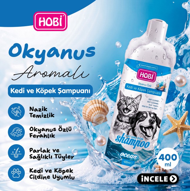 Hobi - Hobi Okyanus Kokulu Kedi ve Köpek Şampuanı 400ml