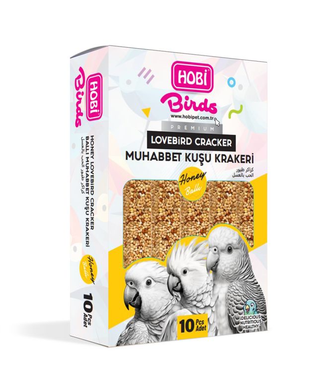 Hobi Ballı Muhabbet Kuşu Krakeri 10 Lu 