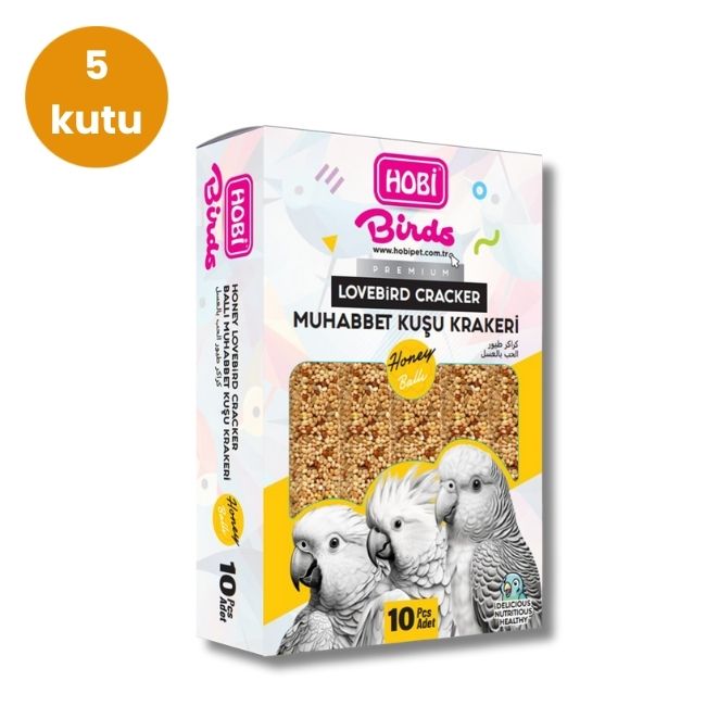 Hobi - Hobi Ballı Muhabbet Kuşu Krakeri 10 Lu X 5 Adet