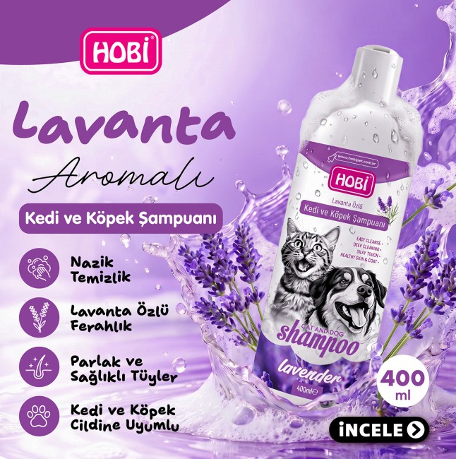Hobi - Hobi Lavanta Kokulu Kedi ve Köpek Şampuanı 400ml