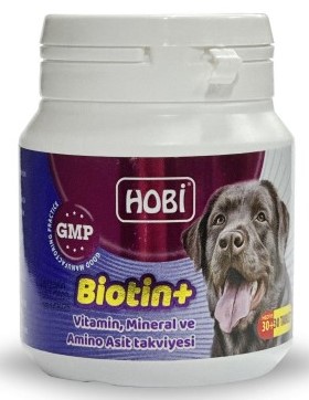 Hobi - Hobi Biotin Köpekler İçin Vitamin Mineral ve Amino Asit Takviyesi 60 Tablet