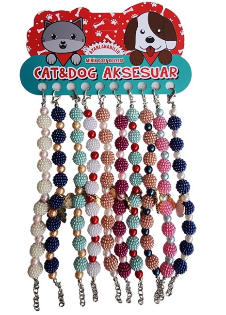 Hobi - Hobi Boncuk Sargılı Kedi Kolyesi Ef204 X 10 Adet