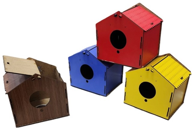 Hobi - Hobi Çatılı Renkli Muhabbet Yuvalık X 4 Adet