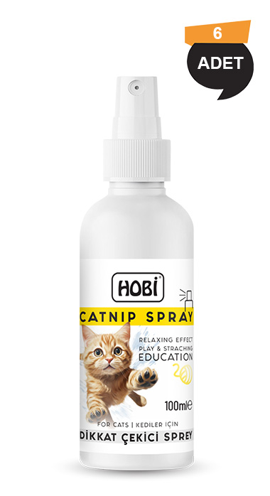 Hobi Catnip Spray Kediler İçin Dikkat Çekici Sprey 100ml x 6 Adet