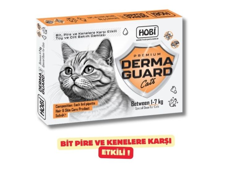 Hobi Derma Guard Kediler İçin Bit Pire Önleyici Ense Damlası 1 Ml X 5 Adet