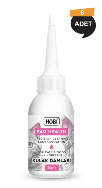 Hobi - Hobi Ear Health Kedi ve Köpekler İçin Kulak Damlası 50ml x 6 Adet