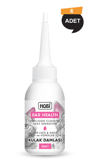 Hobi Ear Health Kedi ve Köpekler İçin Kulak Damlası 50ml x 6 Adet