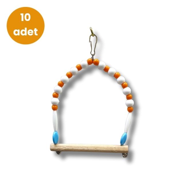 Hobi - Hobi EF-1 Boncuklu Muhabbet Kuşu Salıncağı – 10 Adet
