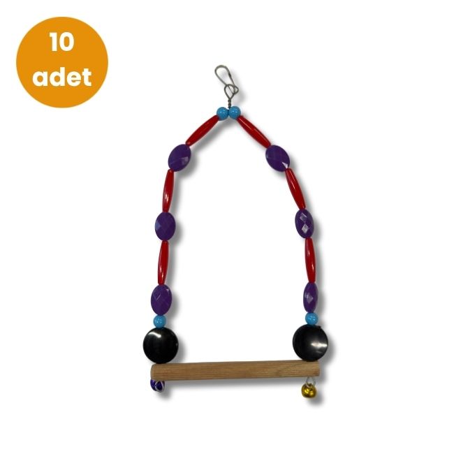 Hobi - Hobi EF-101 Boncuklu Jumbo Muhabbet Kuşu Salıncağı – 10 Adet