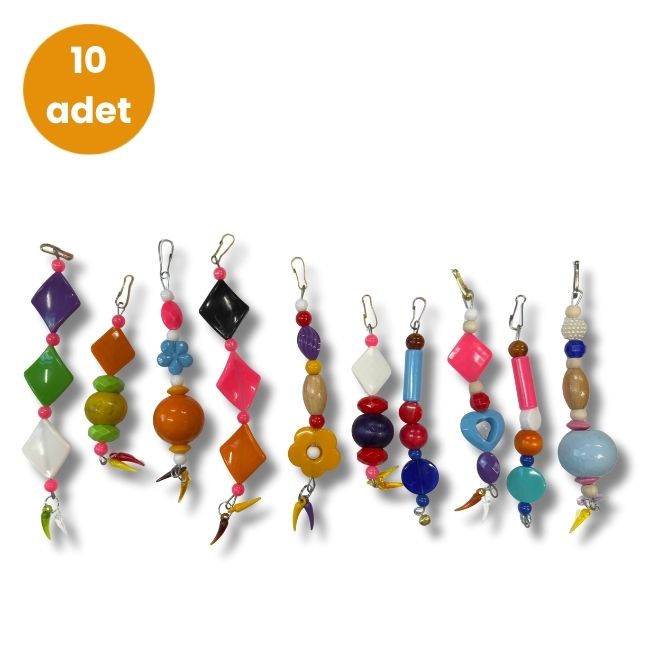 Hobi - Hobi EF-44 Lüx Muhabbet Kuşu Oyuncakları – 10 Adet