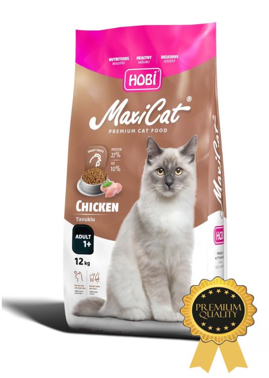 Hobi Maxicat Premium Tavuklu Yetişkin Kedi Maması 12kg