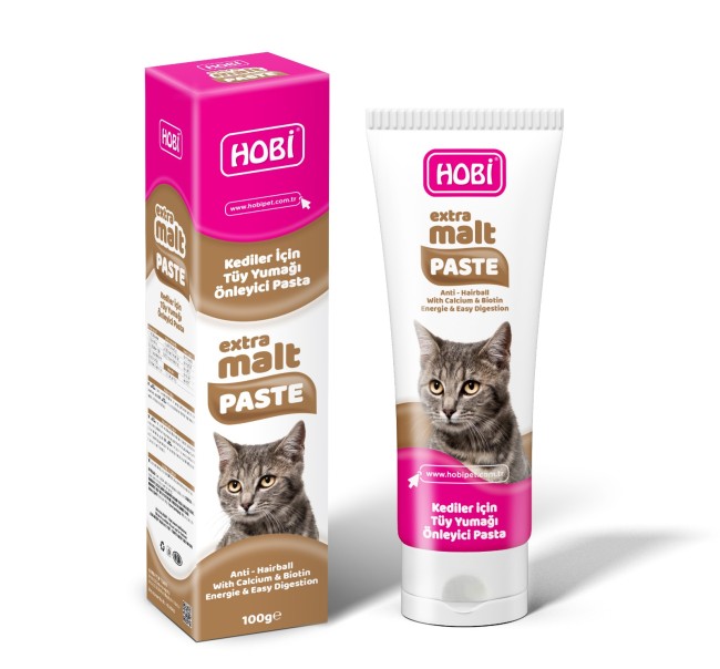 Hobi Extra Malt Paste Kediler İçin Tüy Yumağı Önleyici Pasta 100gr x 12 Adet - Thumbnail