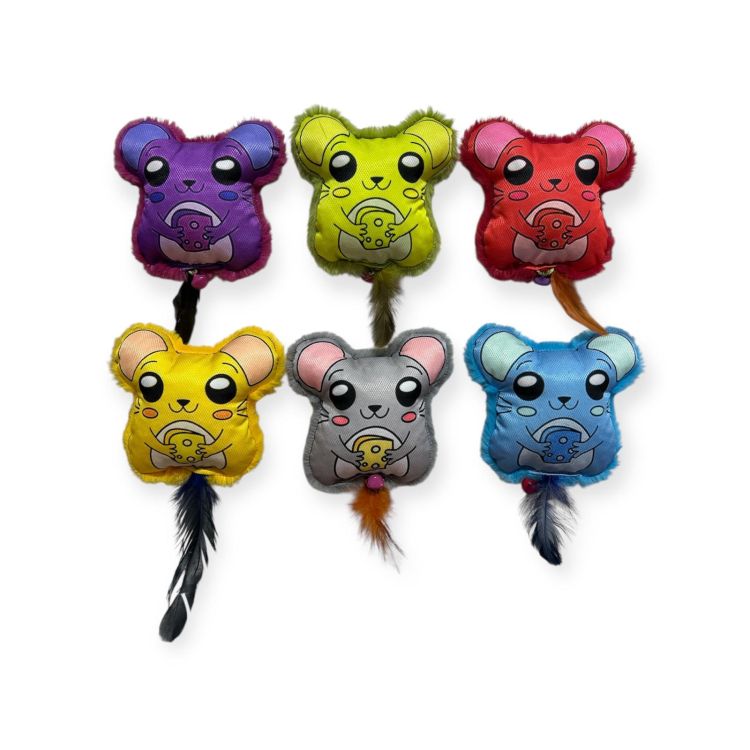 Hobi Fare Şeklinde Kedi Oyuncağı – Zilli ve Tüylü