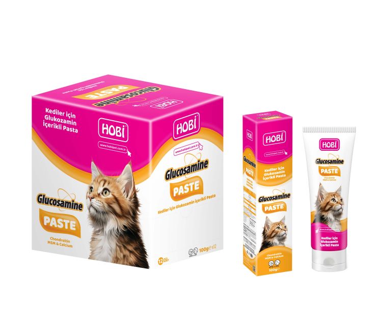 Hobi Glucosamine Paste Kediler İçin Glukozamin Pastası 100gr X 12 Adet