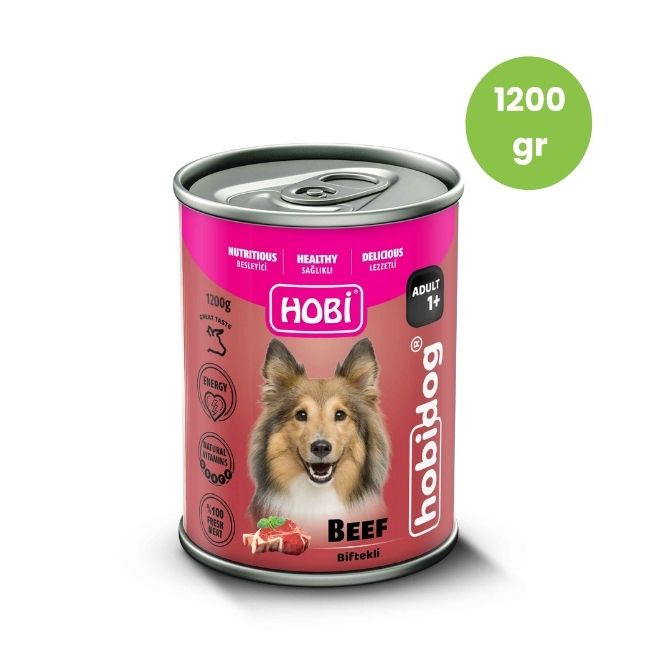 Hobi - Hobi Hobidog Biftekli Köpek Konserve 1200 Gr X 6 Adet