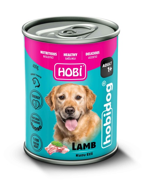 Hobi - Hobi Hobidog Kuzu Etli Yetişkin Köpek Konservesi 400 Gr X 12 Adet