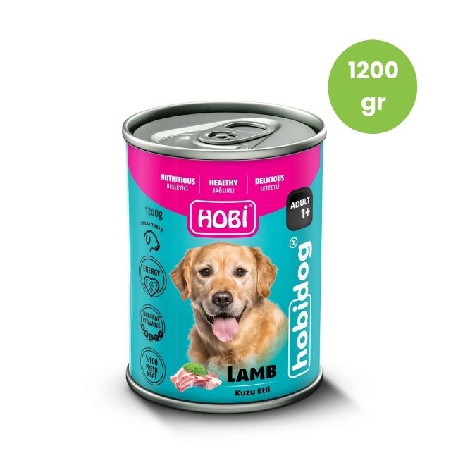 Hobi - Hobi Hobidog Kuzu Etli Köpek Konserve 1200 Gr X 6 Adet