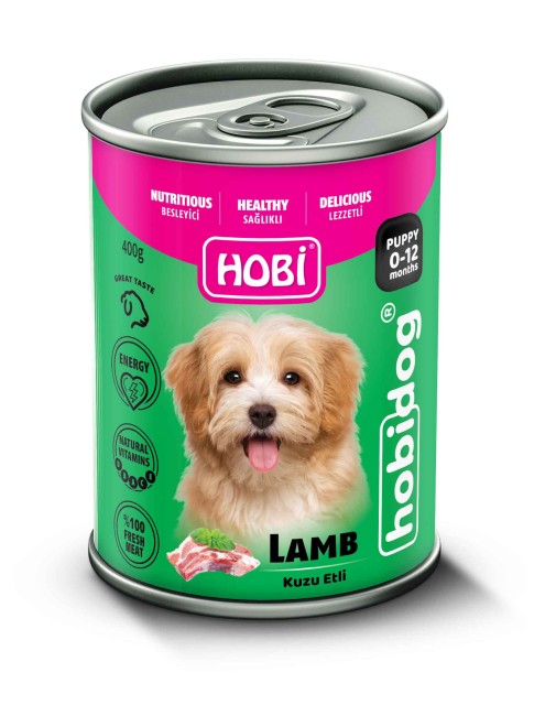 Hobi - Hobi Hobidog Kuzu Etli Yavru Köpek Konservesi 400 Gr X 12 Adet