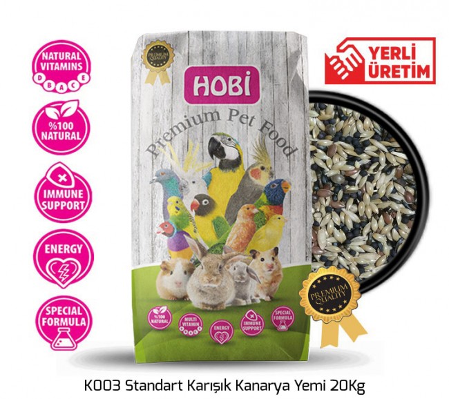 Hobi - Hobi K003 Standart Karışık Kanarya Yemi 20Kg