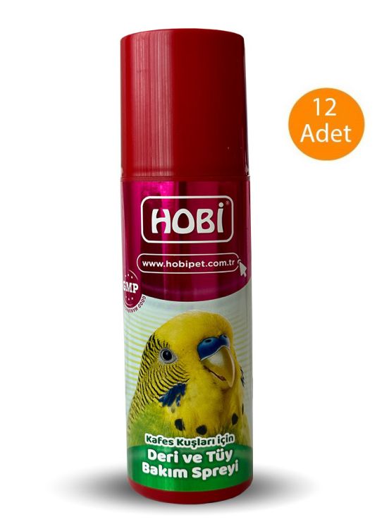 Hobi Kafes Kuşları İçin Deri Ve Tüy Bakım Spreyi 200 ml x 12 Adet