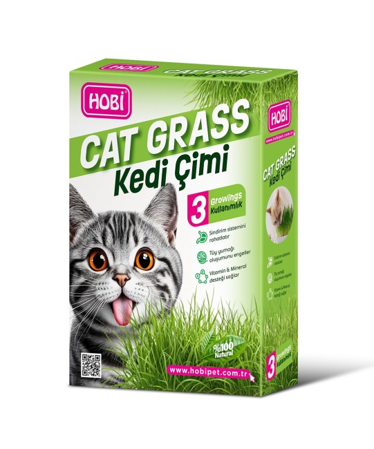 Hobi - Hobi Kedi Çimi – Cat Grass (3 Kullanımlık)