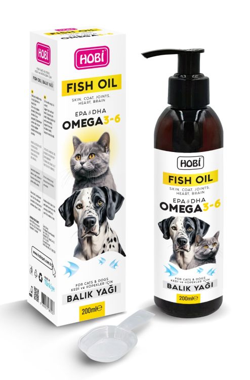 Hobi Kedi ve Köpekler İçin Balık Yağı 200ml