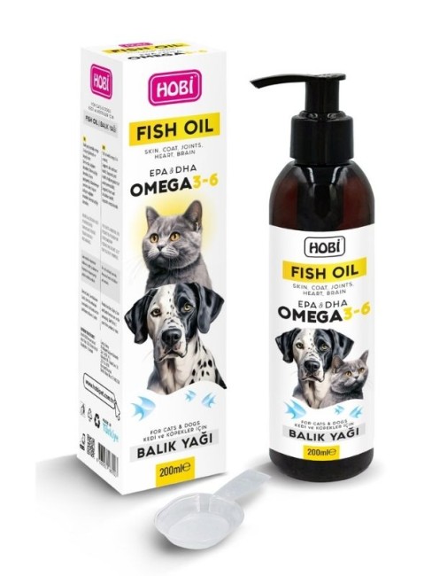 Hobi - Hobi Kedi ve Köpekler İçin Balık Yağı 200ml